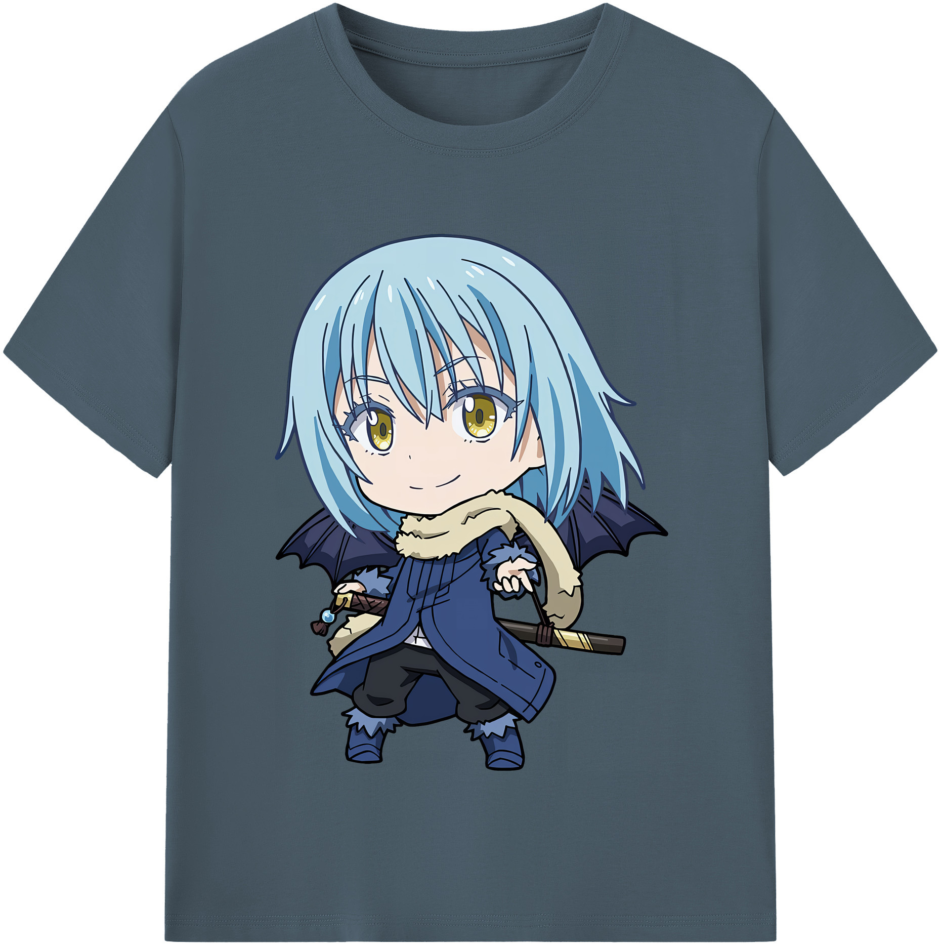 （画像用） 転スラ Regarding Reincarnated to Slime 綿100％半袖Tシャツ（フロントプリント）